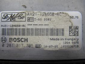 Bosch Motor Ford Motor Kontrol Ünitesi ECU, 0281017705, 0281017705, AV21-12A650-RC